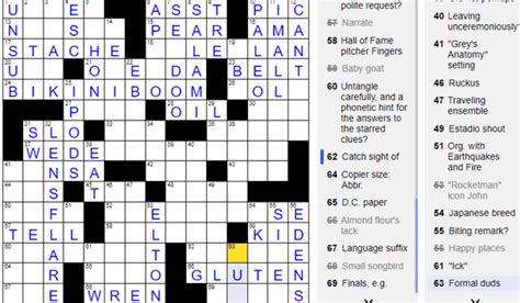 Video game portals LA Times Crossword .